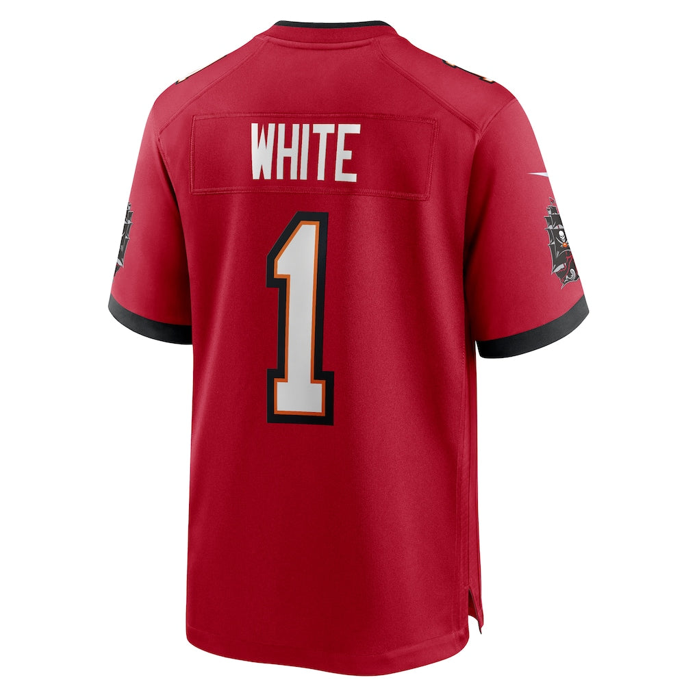 Punc TB.Buccaneers #1 Rachaad White Red Game Player Jersey