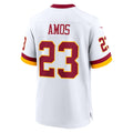 Punc W.Commanders #23 Trey Amos White Game Super Bowl Era Jersey