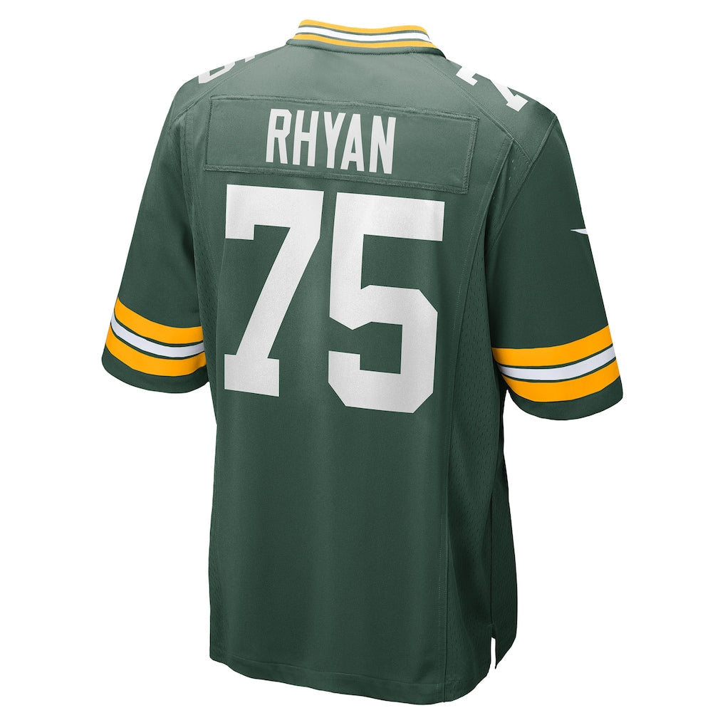 Punc GB.Packers #75 Sean Rhyan Green Game Player Jersey