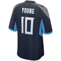Punc T.Titans #10 Vince Young Navy Game Retired Player Jersey