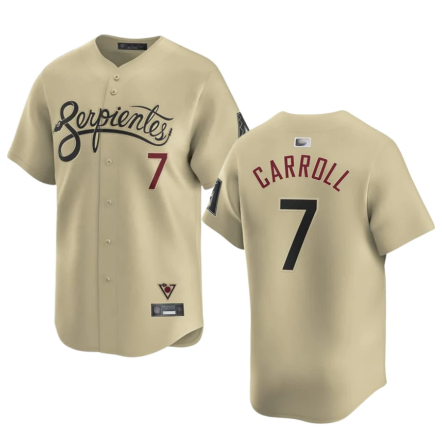 Punc A.Diamondbacks #7 Corbin Carroll Player Gold Home Limited Personalized Stitched Jerseys
