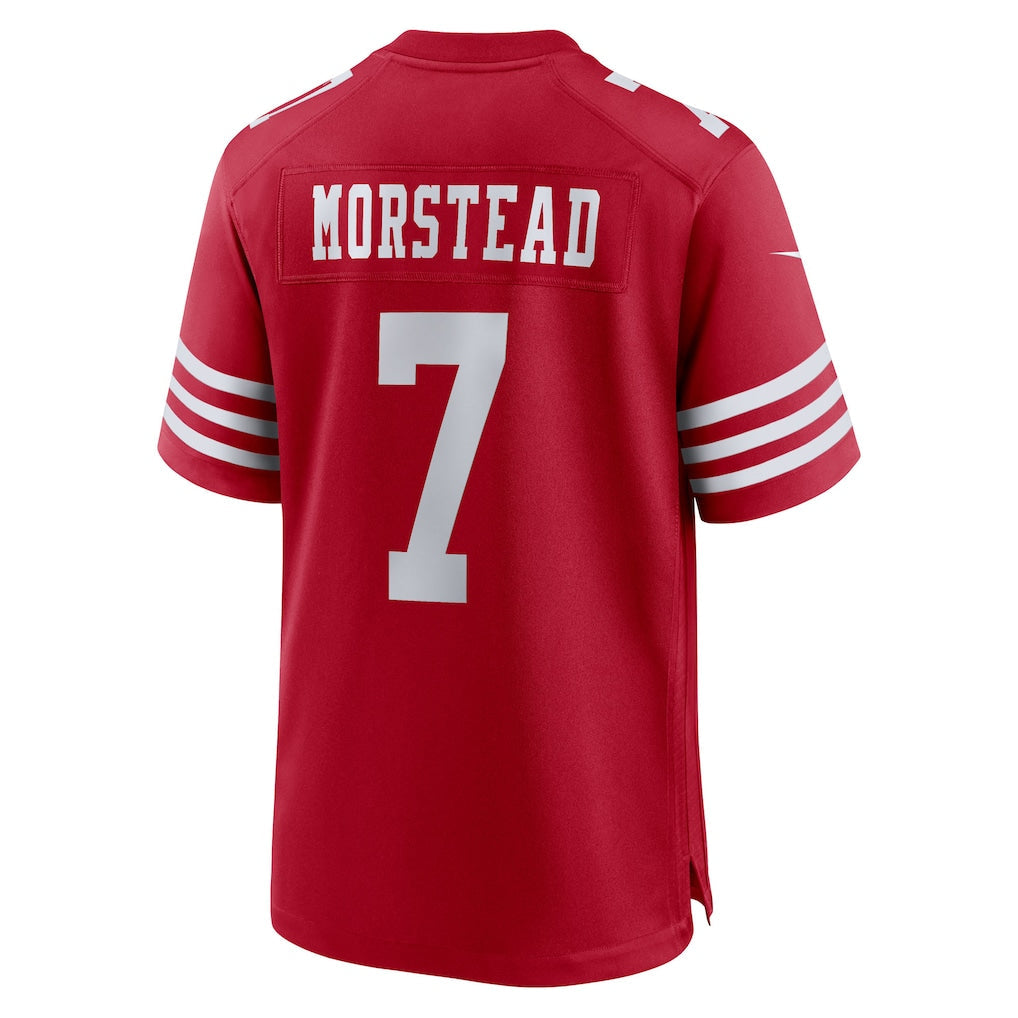 Punc SF.49ers #7 Thomas Morstead Scarlet Team Game Jersey