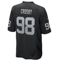Punc LV.Raiders #98 Maxx Crosby Black Game Jersey American Stitched Jerseys