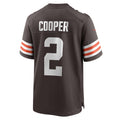Punc C.Browns #2 Amari Cooper Brown Player Game Jersey