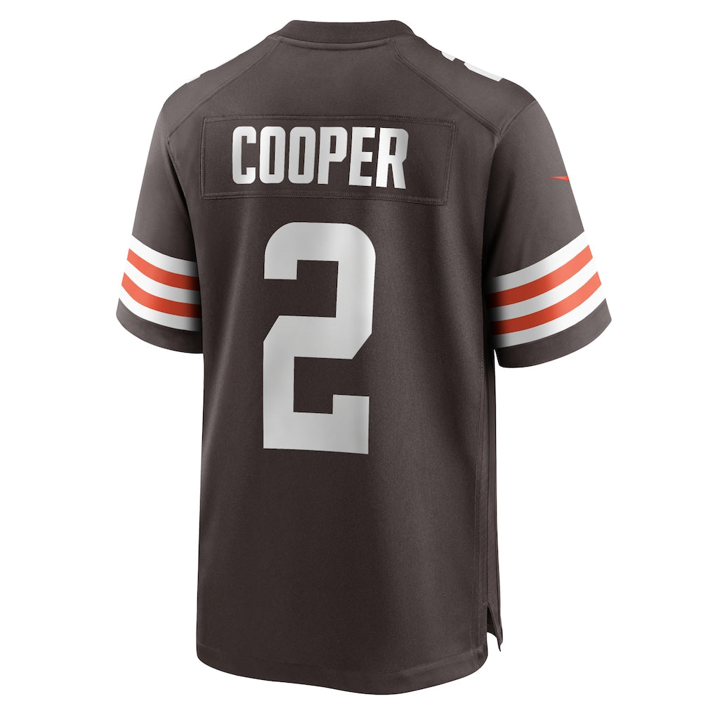 Punc C.Browns #2 Amari Cooper Brown Player Game Jersey