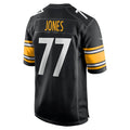 Punc P.Steelers #77 Broderick Jones Black Game Jersey