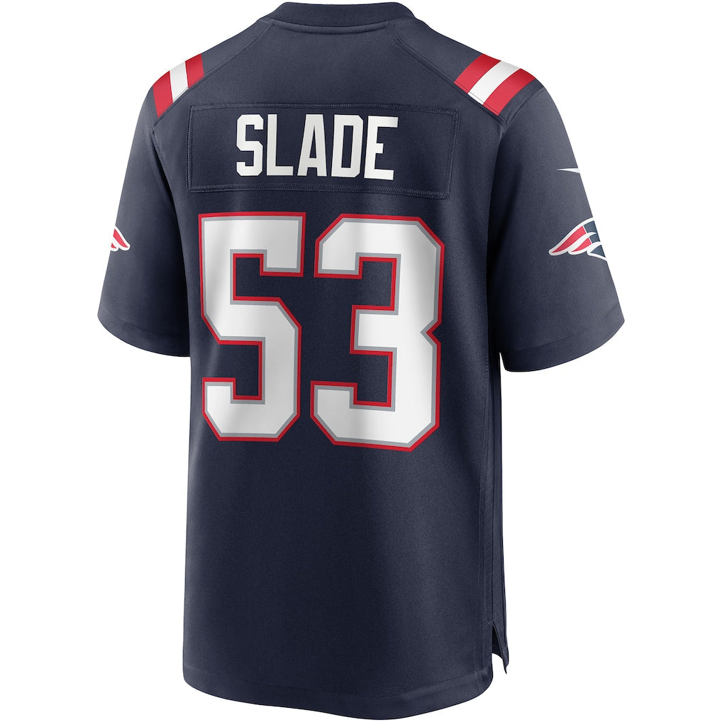 Punc NE.Patriots #53 Chris Slade Navy Game Retired Player Jersey