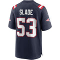 Punc NE.Patriots #53 Chris Slade Navy Game Retired Player Jersey