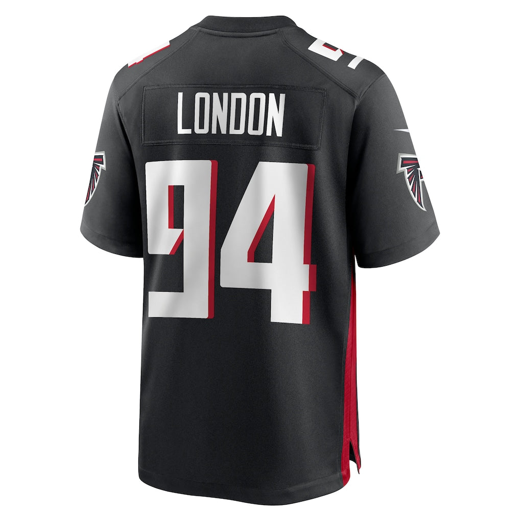 Punc A.Falcons #94 LaCale London Black Team Game Jersey