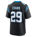 Punc C.Panthers #29 Akayleb Evans Black Team Game Jersey