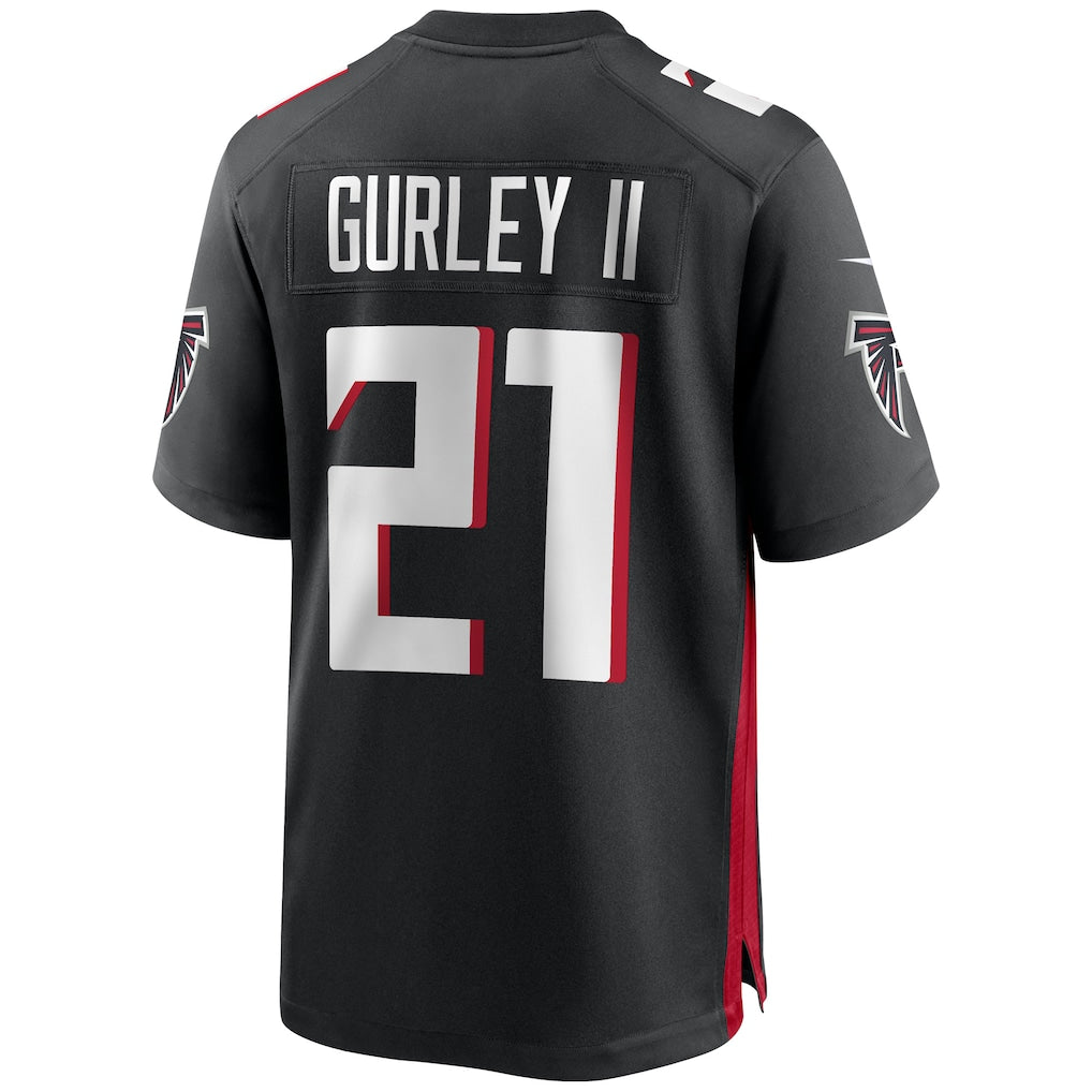 Punc A.Falcons #21 Todd Gurley II Black Team Game Jersey