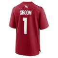 Punc A.Cardinals #1 Groom Cardinal Team Game Jersey