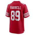 Punc SF.49ers #89 Luke Farrell Scarlet Team Game Jersey