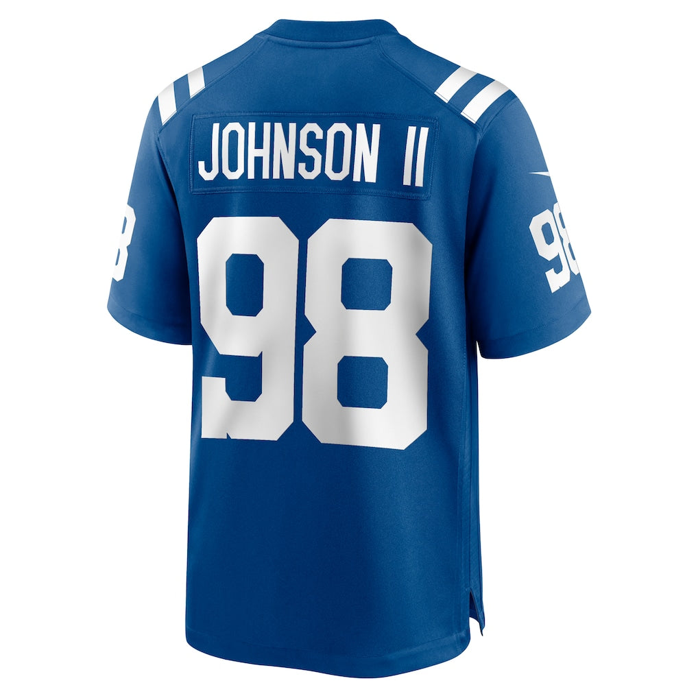 Punc IN.Colts #98 Eric Johnson II Royal Team Game Jersey