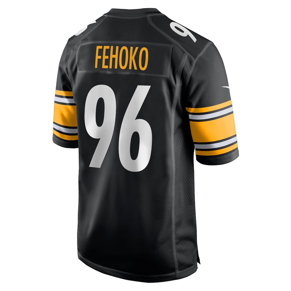 Punc P.Steelers #96 Breiden Fehoko Black Game Jersey