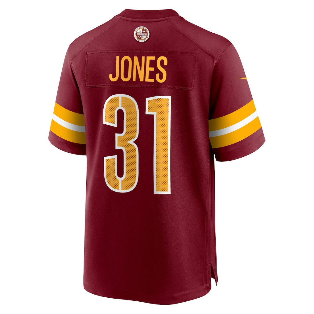 Punc W.Commanders #31 Jonathan Jones Burgundy Team Game Jersey