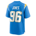 Punc LA.Chargers #96 Naquan Jones Powder Blue Team Game Jersey