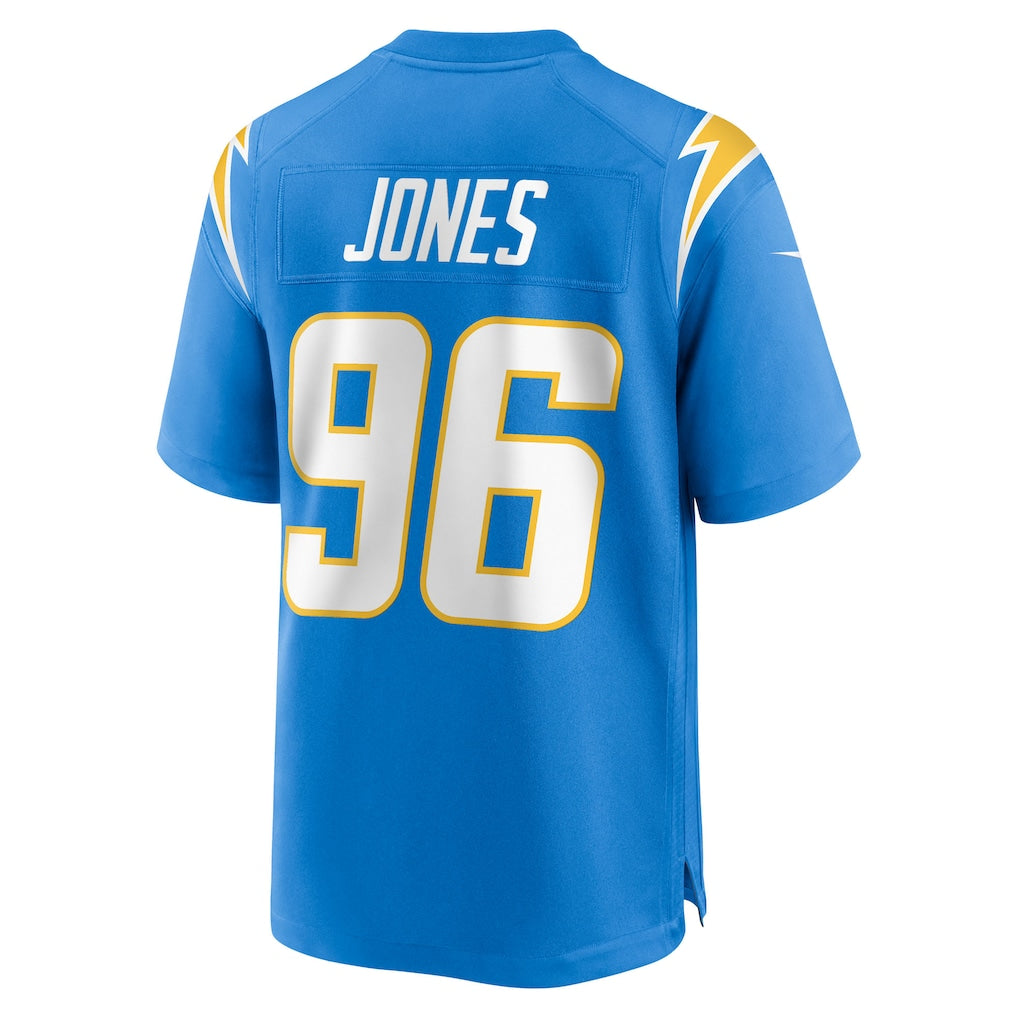 Punc LA.Chargers #96 Naquan Jones Powder Blue Team Game Jersey