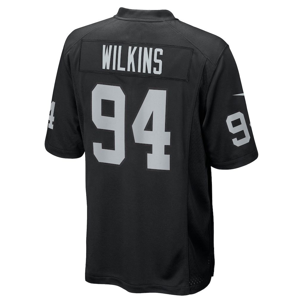 Punc LV.Raiders #94 Christian Wilkins Black Team Game Jersey