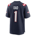 Punc NE.Patriots #1 Dad Navy Game Jersey