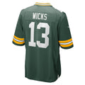 Punc GB.Packers #13 Dontayvion Wicks Green Game Jersey