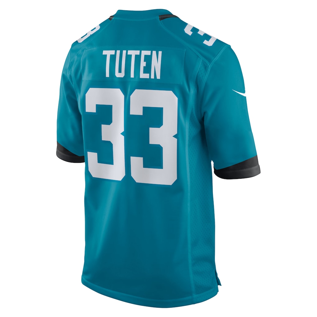 Punc J.Jaguars #33 Bhayshul Tuten Teal Team Game Jersey