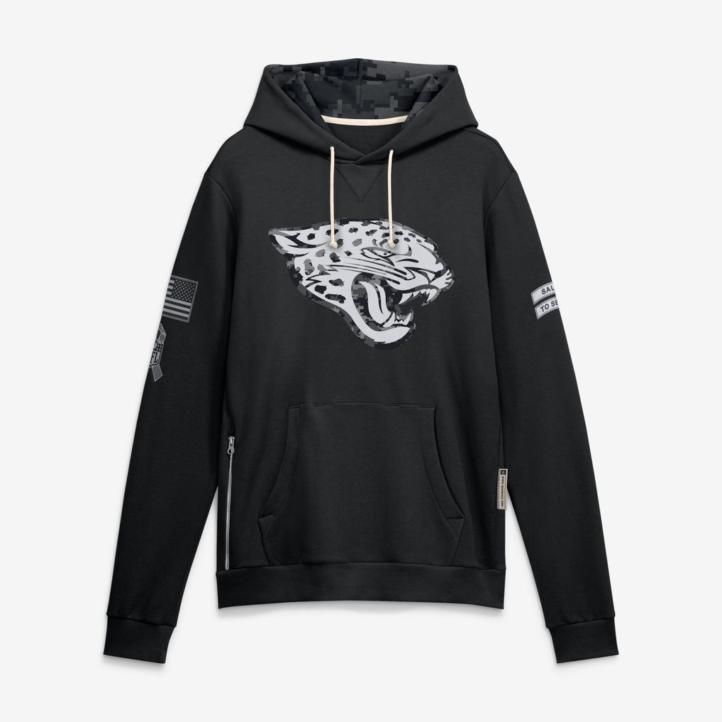 Punc J.Jaguars Black 2026 Salute to Service Sideline Dri-FIT Pullover Hoodie Jerseys