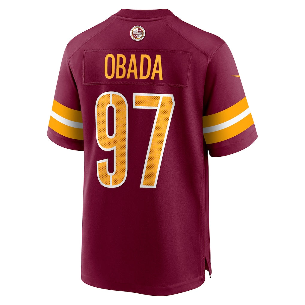 Punc W.Commanders #97 Efe Obada Burgundy Game Jersey
