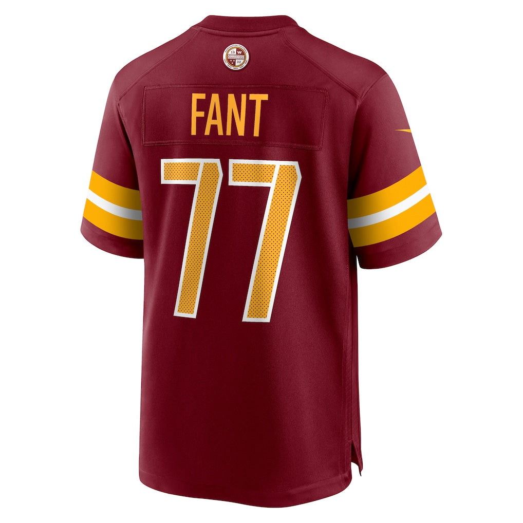 Punc W.Commanders #77 George Fant Burgundy Team Game Jersey