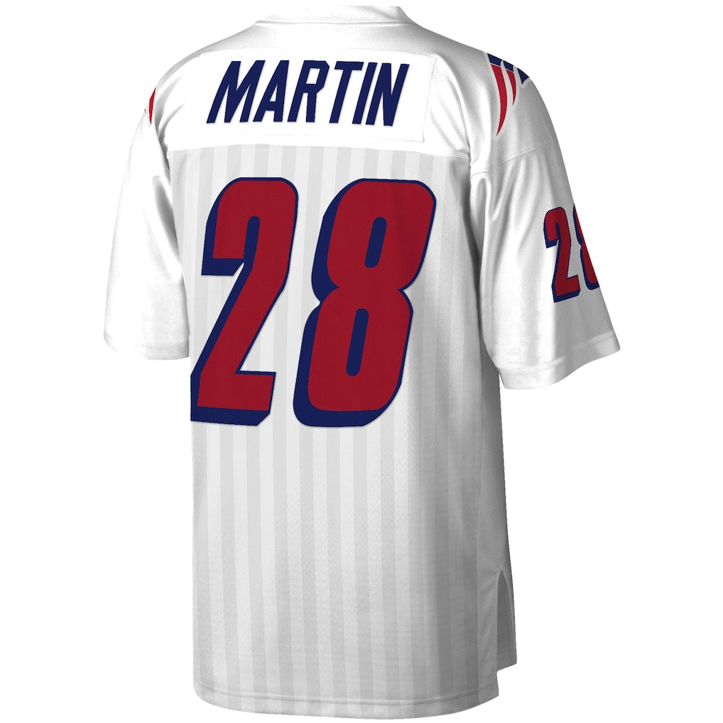Punc NE.Patriots #28 Curtis Martin Mitchell & Ness White Legacy Replica Jersey