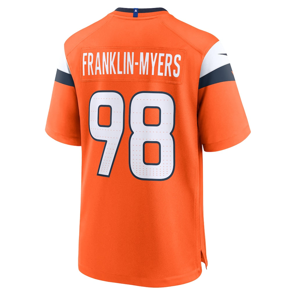 Punc D.Broncos #98 John Franklin-Myers Orange Team Game Jersey