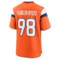 Punc D.Broncos #98 John Franklin-Myers Orange Team Game Jersey