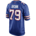 Punc B.Bills #79 Ruben Brown Royal Game Retired Player Jersey