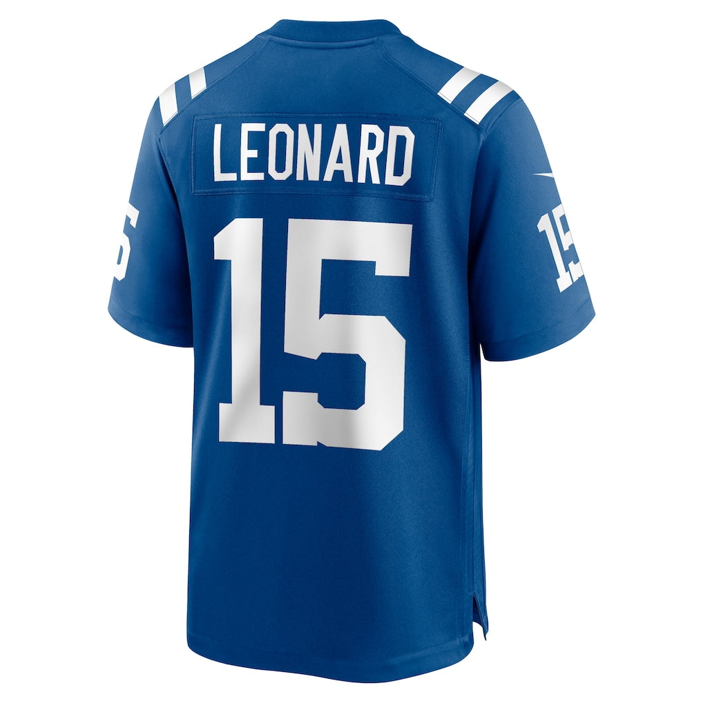 Punc IN.Colts #15 Riley Leonard Royal Team Game Jersey