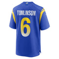 Punc LA.Rams #6 Tre'Vius Hodges-Tomlinson Royal Team Game Jersey