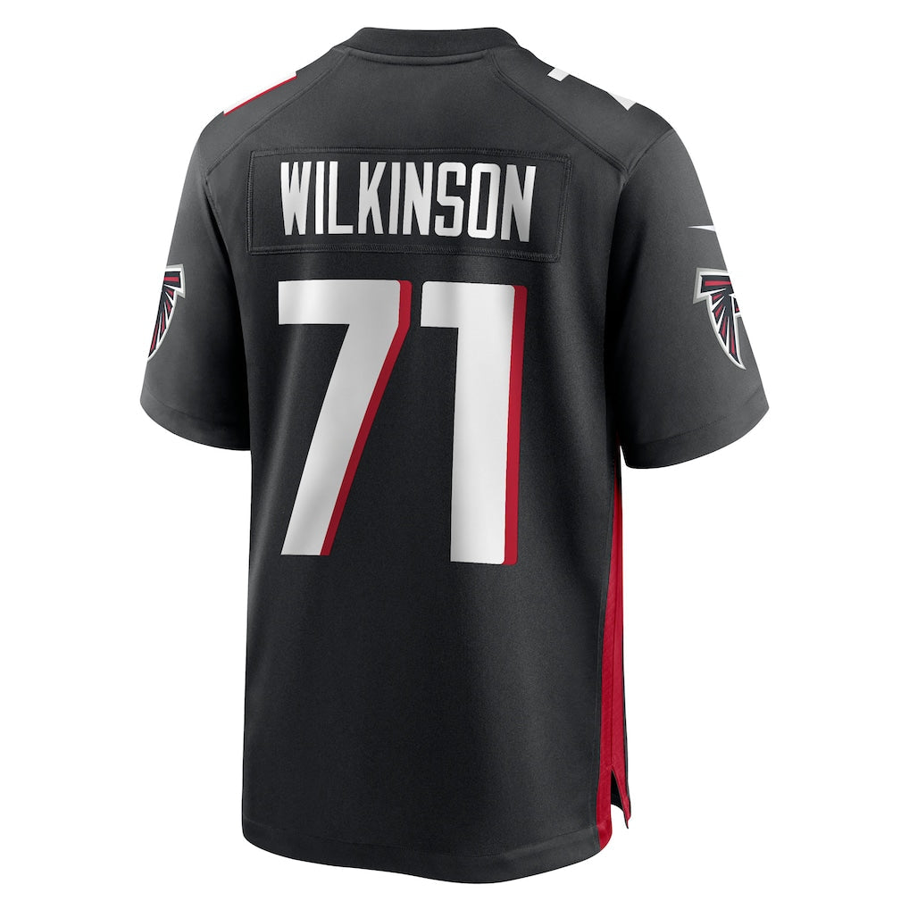 Punc A.Falcons #71 Elijah Wilkinson Black Team Game Jersey