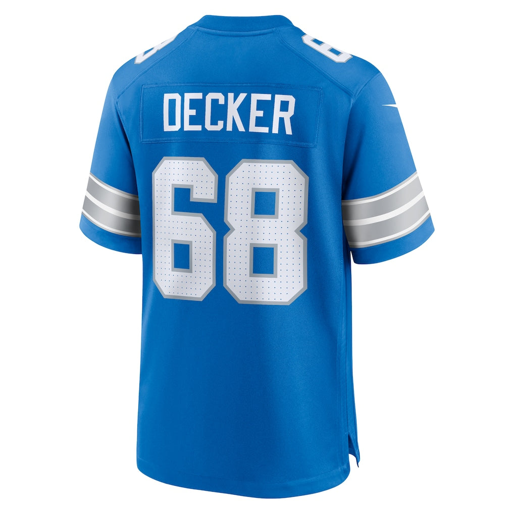 Punc D.Lions #68 Taylor Decker Blue Team Game Jersey