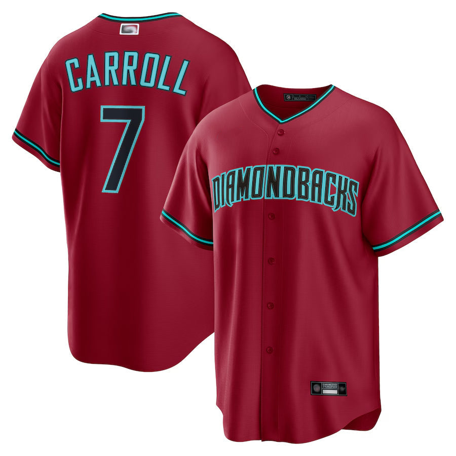 Punc A.Diamondbacks #7 Corbin Carroll Player Red Home Replica Personalized Stitched Jerseys