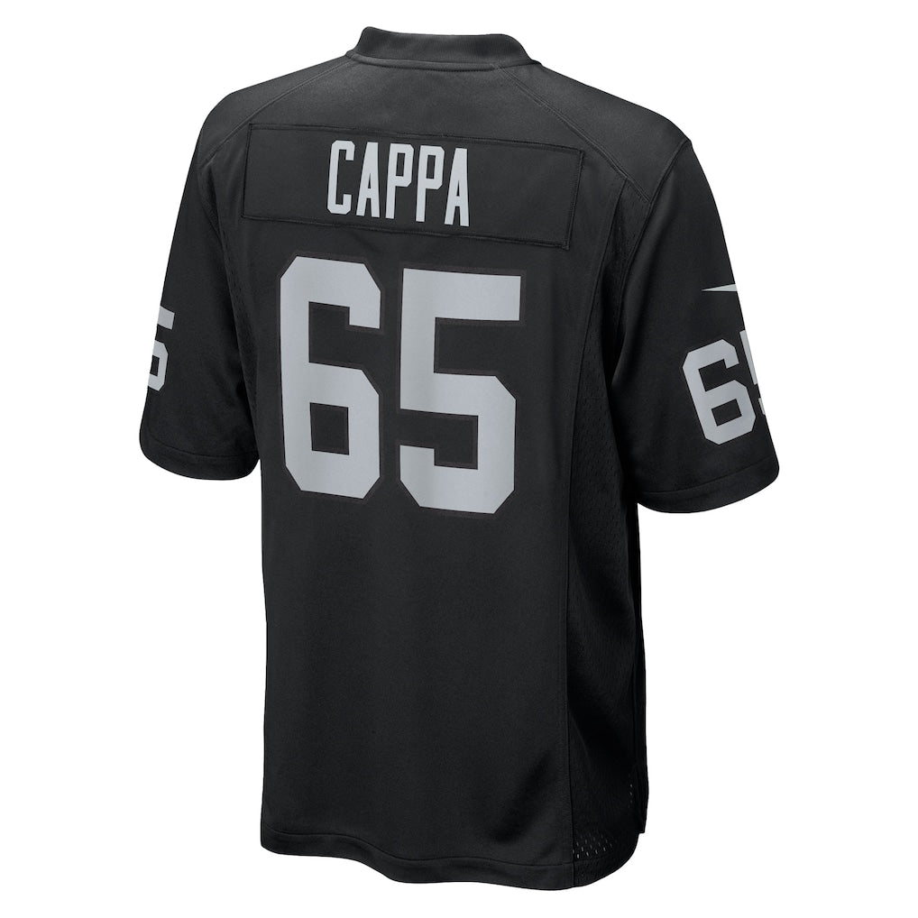 Punc LV.Raiders #65 Alex Cappa Black Team Game Jersey