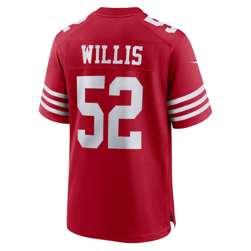 Punc SF.49ers #52 Patrick Willis Scarlet Retired Player Game Jersey