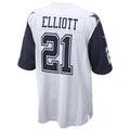 Punc D.Cowboys #21 Ezekiel Elliott White Team Game Jersey