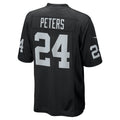 Punc LV.Raiders #24 Marcus Peters Black Team Game Jersey