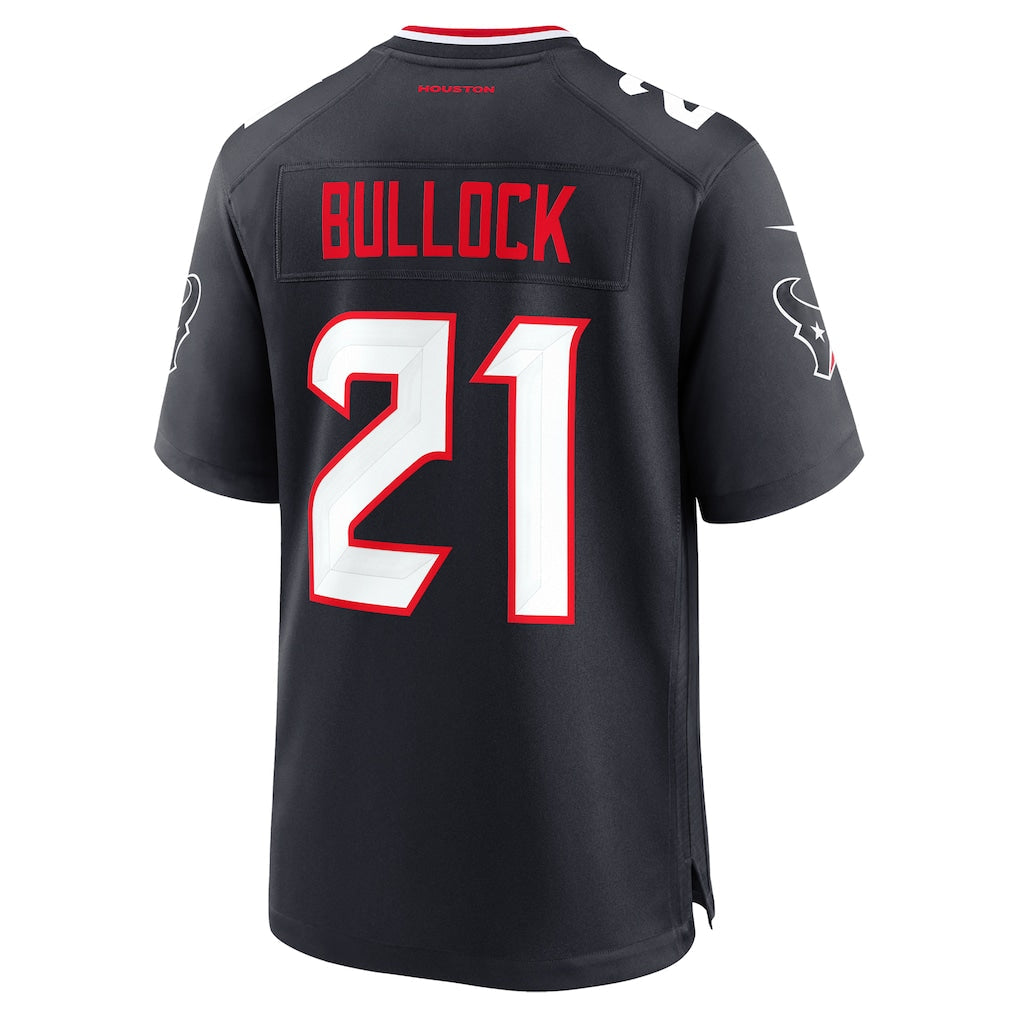 Punc H.Texans #21 Calen Bullock Navy Team Game Jersey