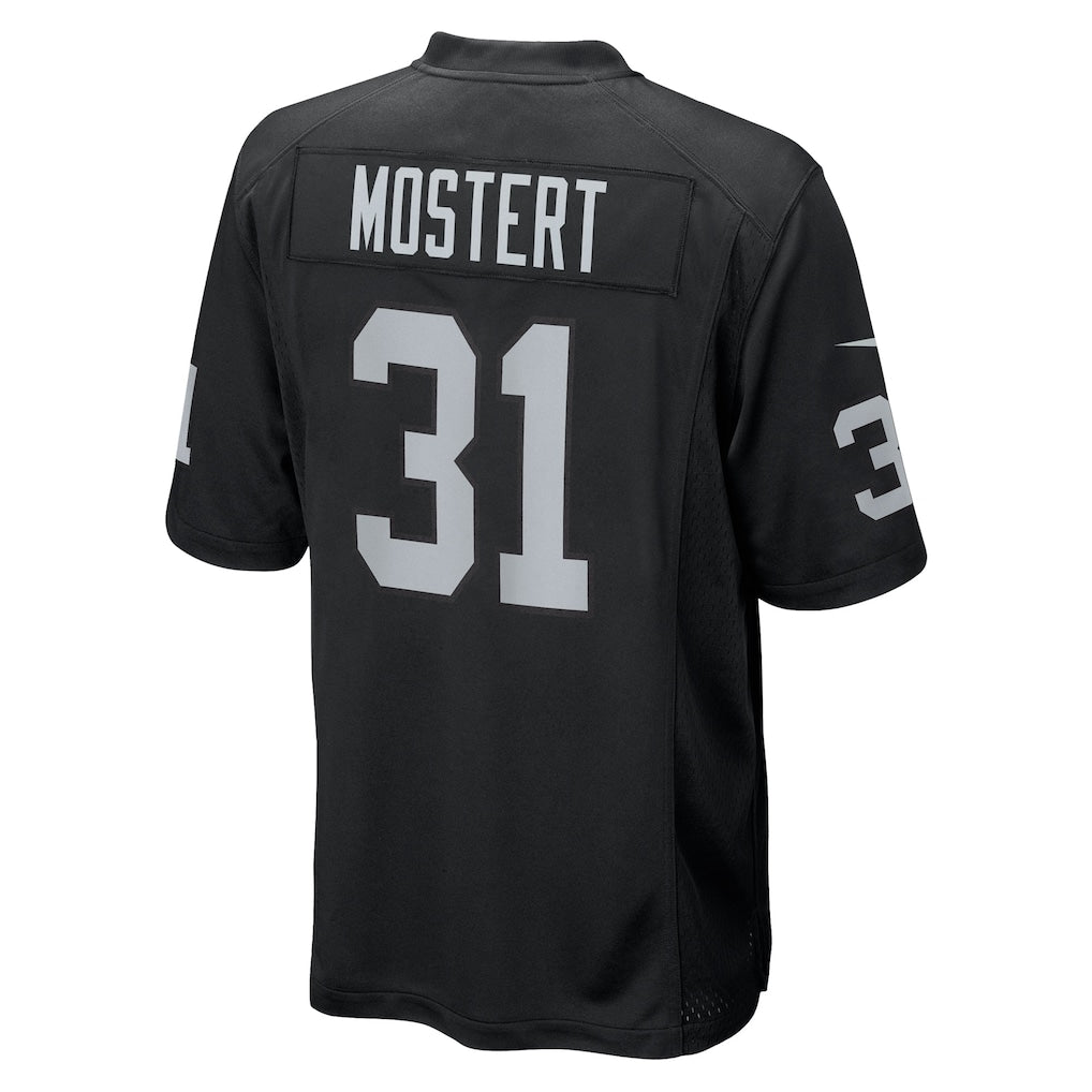 Punc LV.Raiders #31 Raheem Mostert Black Team Game Jersey