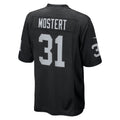 Punc LV.Raiders #31 Raheem Mostert Black Team Game Jersey