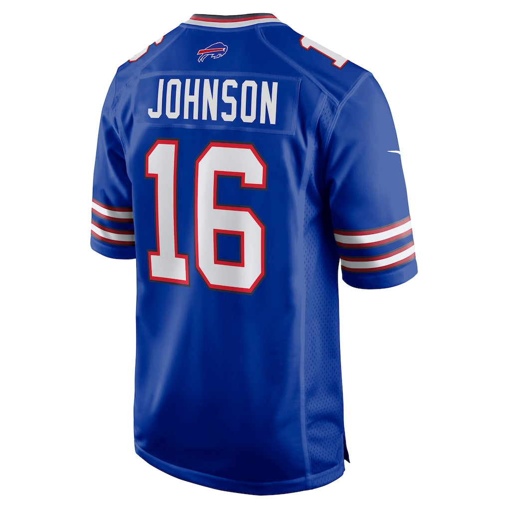 Punc B.Bills #16 Xavier Johnson Royal Game Jersey