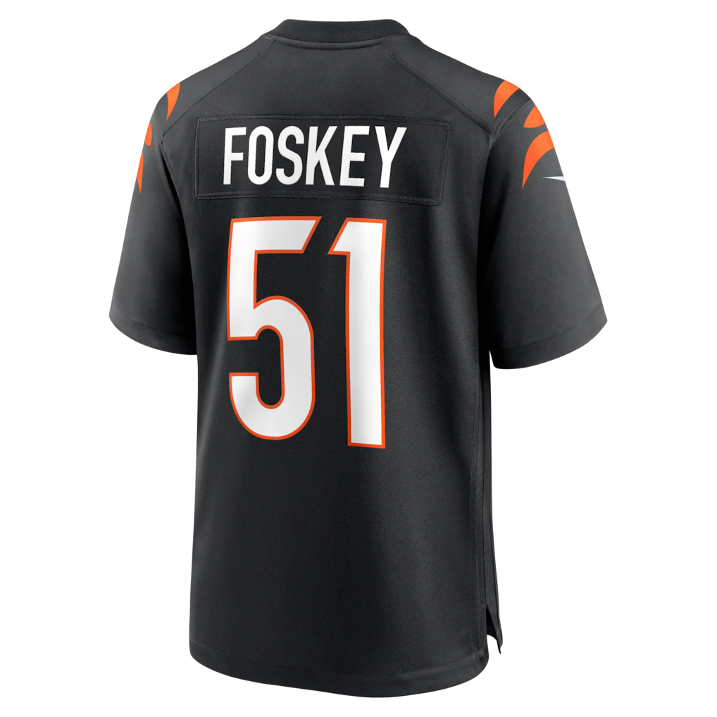 Punc C.Bengals #51 Isaiah Foskey Black Team Game Jersey