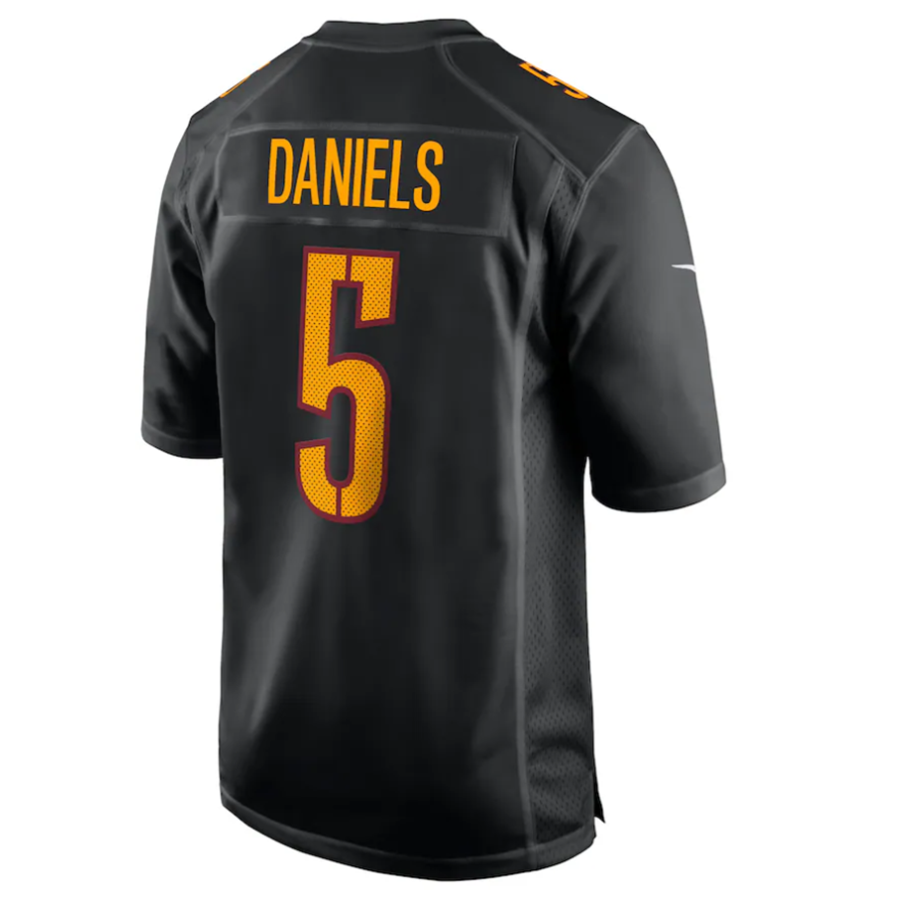 Punc #5 Jayden Daniels Player W.Commanders Carbon Black Fashion Stitched Jersey