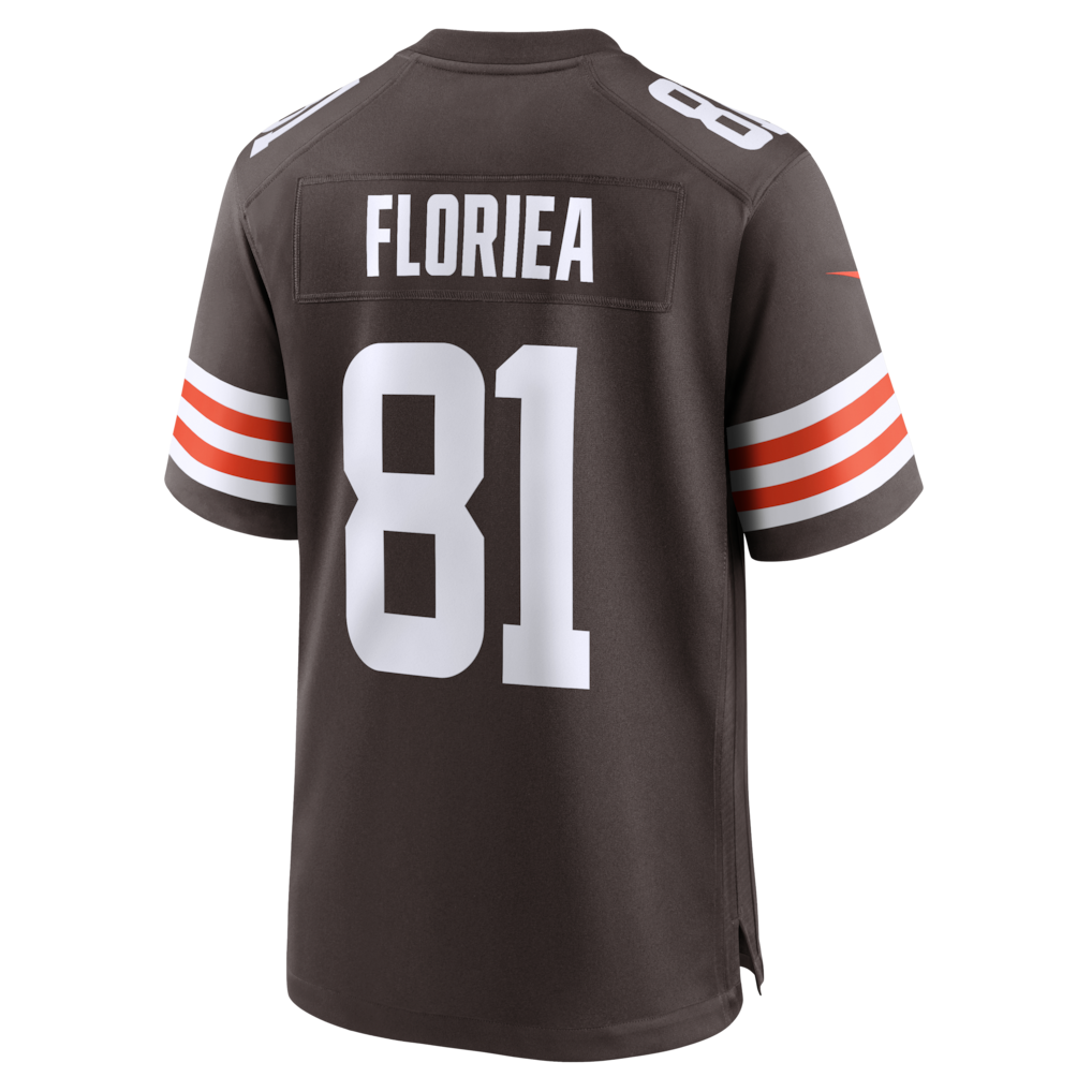 Punc C.Browns #81 Luke Floriea Brown Team Game Jersey