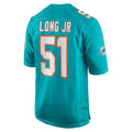 Punc M.Dolphins #51 David Long Jr. Aqua Game Jersey